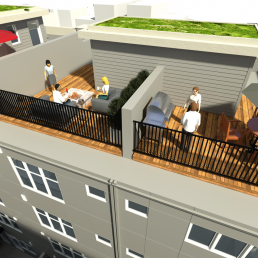 Girard Street Green roof deck