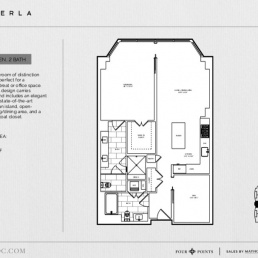 PERLA Blu Floor Plan 1+Den